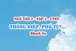 Thông điệp là gì? Phó từ là gì? Ví dụ? Ngữ Văn lớp 7
